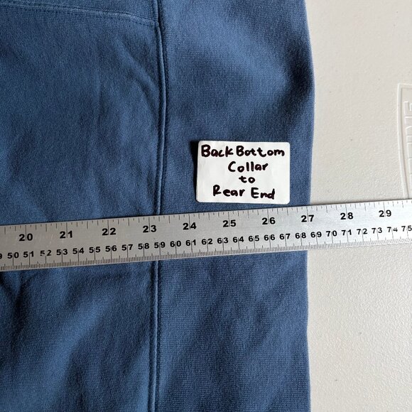 American Giant Moto Full Zip Heavy Cotton Sweatshirt Hoodie Men's Size L - Blue - Picture 8 of 8